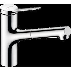 Змішувач Zesis M33 150 2jet кухонний з витяжним виливом, Chrome (74800000)