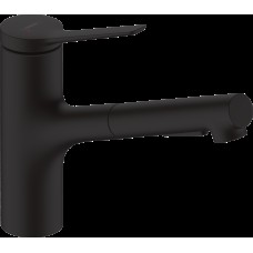Змішувач Zesis M33 150 2jet кухонний з витяжним виливом, Matt Black (74800670)