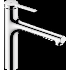 Змішувач Zesis M33 160 2jet кухонний з витяжним виливом sBox Lite, Chrome (74804000)