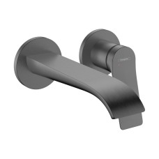 Змішувач Vivenis 195 для умивальника зі стіни, Brushed Black Chrome (75050340)