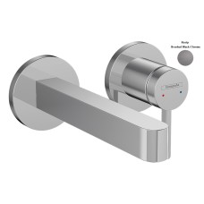 Змішувач Finoris 165 для умивальника зі стіни, Brushed Black Chrome (76051340)