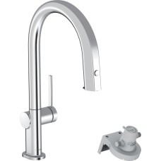 Змішувач Aqittura M91 FilterSystem 210 1jet pull-out Sbox кухонний, Chrome (76826000)