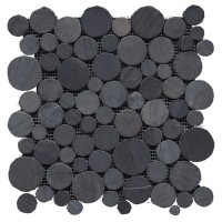 G110 PARADISE ROUND STONE NEGRO 31.5x31.5 (мозаїка)