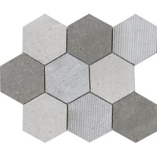 G126 WORLD HEXAGON TEXTURE GREY 29.9x25.9 (мозаїка)