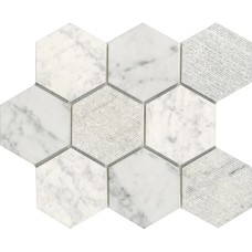 G137 WORLD HEXAGON TEXTURE WHITE 29,9x25,9 (мозаїка)