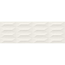 M4KT COLORPLAY WHITE STRUTTURA CABOCHON 3D RET 30x90 (плитка настінна)