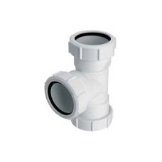 Трійник пластиковий d40 з гайками 40E-WH