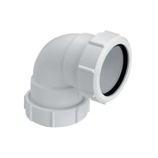 Коліно пластикове 90° ∅50 з гайками, 50A-WH
