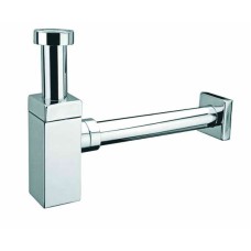 Сифон для умивальника без зливу LUX CA32SQEU-CB LUX CHROME квадратний