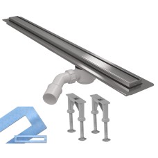 Злив в підлогу Omega Slim 600мм MPCD600-O-B-NT-KPL в комплекті з ніжками і мембраною ізоляційною