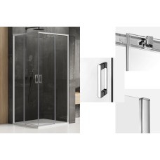 Душова кабіна квадратна PRIME 100x100x200 скло clear ACTIVE SHIELD 6мм