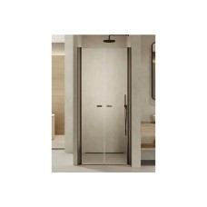 Душові двері NEW SOLEO GUNMETAL BRUSHED 2D 120x195 скло Clear ACTIVE SHIELD 6мм