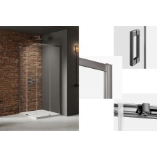 Душова кабіна квадратна PRIME 2D GUNMETAL BRUSHED 90x90x200 скло clear ACTIVE SHIELD 6мм