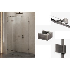 Душова кабіна прям. AVEXA GUNMETAL BRUSHED 120x100x200 L скло clear ACTIVE SHIELD 6мм