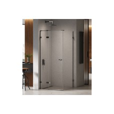 Душова кабіна прямокутна EVENTA BLACK CROME 1D 100x90x200 L скло clear ACTIVE SHIELD 8мм