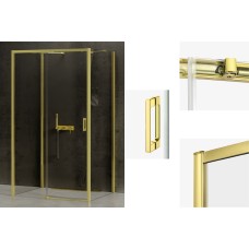 Душова кабіна PRIME LIGHT GOLD 160x100x200 L скло Czyste ACTIVE SHIELD 6мм