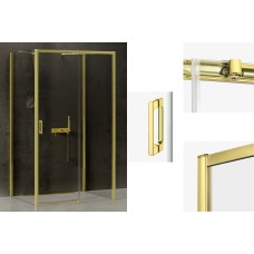 Душова кабіна PRIME LIGHT GOLD RIGHT 100x100x200 прозоре скло ACTIVE SHIELD 6мм