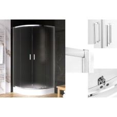 Душова кабіна півкругла SUVIA 2D R55 90x90х190 скло satin ACTIVE SHIELD 5мм
