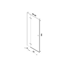 Душові двері KALIBRA 90x195 скло clear ACTIVE SHIELD 6мм