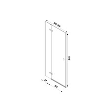 Душові двері KALIBRA 100x195 скло clear ACTIVE SHIELD 6мм