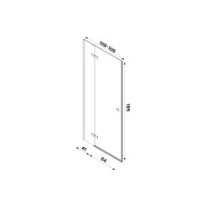 Душові двері KALIBRA 110x195 скло clear ACTIVE SHIELD 6мм