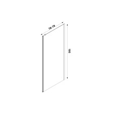 Бокова стінка до кабіни KALIBRA 80x195 скло clear ACTIVE SHIELD 6мм