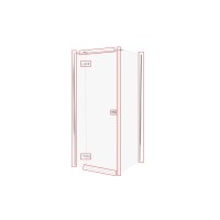 Фурнітура до кабіни KALIBRA 1D 80-120 CHROME