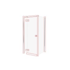 Фурнітура до кабіни KALIBRA 1D 80-120 CHROME