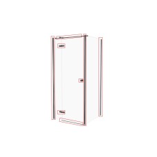 Фурнітура до кабіни KALIBRA 1D 80-120 BLACK