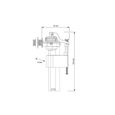 Впускний клапан Brio 751-3/8M, боковий 3/8'' латунний, швидке наповнення, клас 1