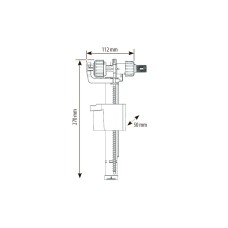 Впускний клапан Compact 95L-3/8M, боковий 3/8'' латунний, швидке наповнення, клас 1