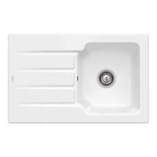 ARCHITECTURA 45 Кухонна мийка 80x51 см з полицею без отвору під змішувач (334001R1) White Alpin CeramicPlus