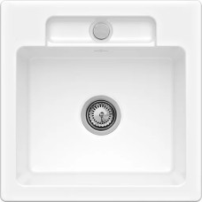 SILUET 50 S Кухонна мийка 51x51x22 см без отвору під змішувач (334501R1) White Alpin CeramicPlus