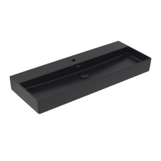 MEMENTO 2.0 Умивальник 1200x470 мм б/п Pure Black CP з отвором під змішувач (4A22CHR7)