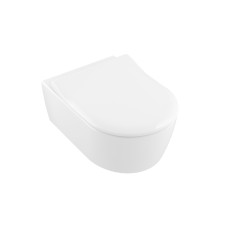 Комплект AVENTO Унітаз підвісний Rimless 53 см Ceramic Plus + сидіння Slim (5656RSR1)