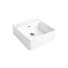 SINGLE-BOWL SINK Кухонна мийка 59,5x63x22 з pop-up з 1-м отвором (632062R1HL2) White Alpin CeramicPlus