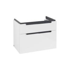 SUBWAY 2.0 Тумба під умивальник 787х590х449, Glossy White, ручки glossy chrome (A91410DH)