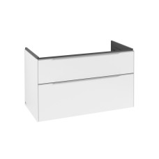 SUBWAY 3.0 Тумба під умивальник 973x576x478 мм Pure White, ручки glossy aluminium + 2 LED (C570L0VF)