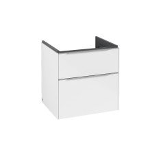 SUBWAY 3.0 Тумба під умивальник 57,2 x 57,6 x 47,8 cм Brilliant White ручки glossy alumin (C57800VЕ)