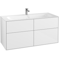 FINION Тумба під умивальник 1196x591x498, 4 - шухляди, Glossy White (F05000GF)