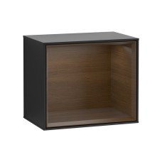 FINION Модуль 418x356x270 колір Black Matt, поличка Walnut Veneer + 1 LED підсвітка (F580GNPD)