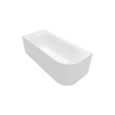 LOOP&FRIENDS Ванна 1700x750 овальна пристінна кутова лівостороння Stone White (UBA170LOF9CL00V-RW)