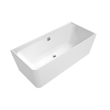COLLARO Duo Ванна пристінна 1800х800 правостороння з ніжками та сифоном, акрил (UBA180COR9CR00VD01) Chrome
