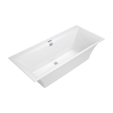 SQUARO EDGE 12 Duo Ванна кварил 1700x750 з ніжками та сифоном, Quaryl (UBQ170SQE2DV-01)