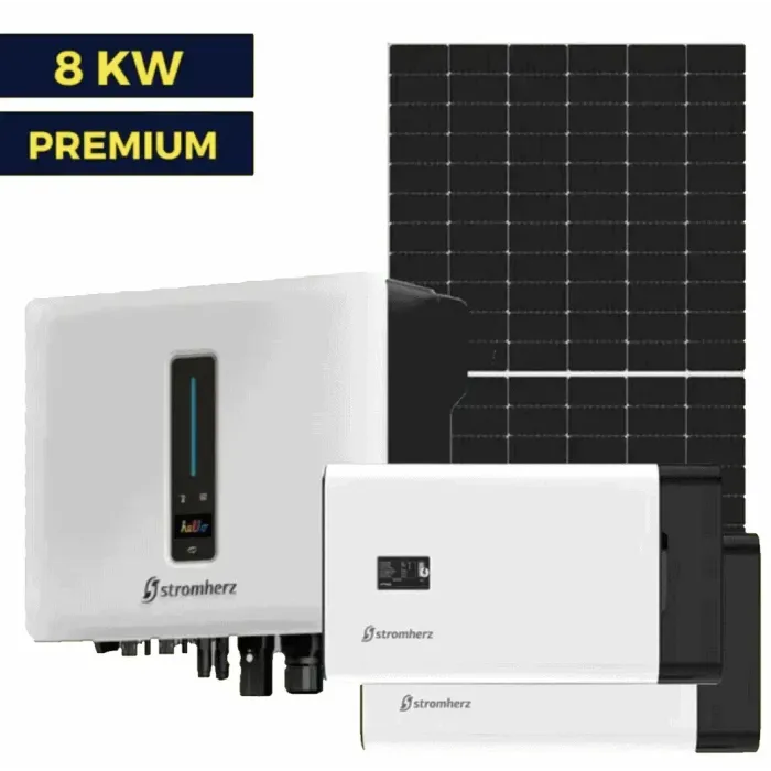 Гібридна сонячна станція на 8 кВт Premium | Stromherz 8 kw | Ulica 550W | Stromherz 6,9 kWh