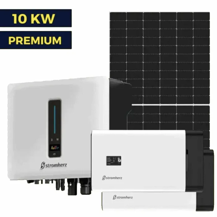 Гібридна сонячна станція на 10 кВт Premium | Stromherz 10 kw | Ulica 550W | Stromherz 6,9 kWh
