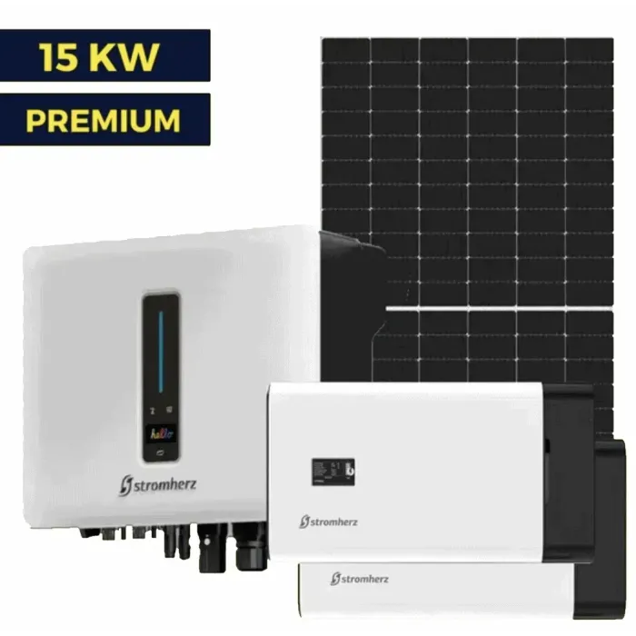 Гібридна сонячна станція на 15 кВт Premium | Stromherz 15 kw | Ulica 550W | Stromherz 6,9 kWh
