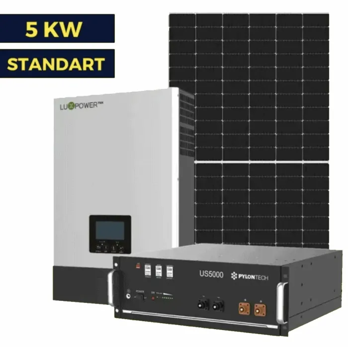 Гібридна сонячна станція на 5 кВт Standart Luxpower 5 kw | LP Longi 450W