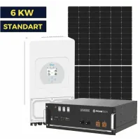 Сонячна гібридна станція на 6 кВт Standart | Deye 6 kw | LP Longi 450W
