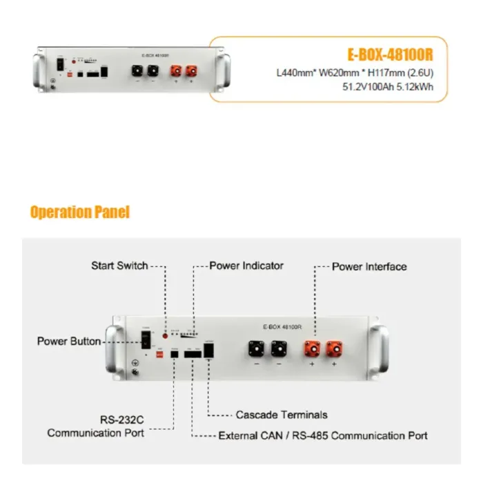 Акумуляторна батарея Pytes E-Box-4850R-B LiFePO4 (2.4 kWh / 48 V / 50 Ah)
